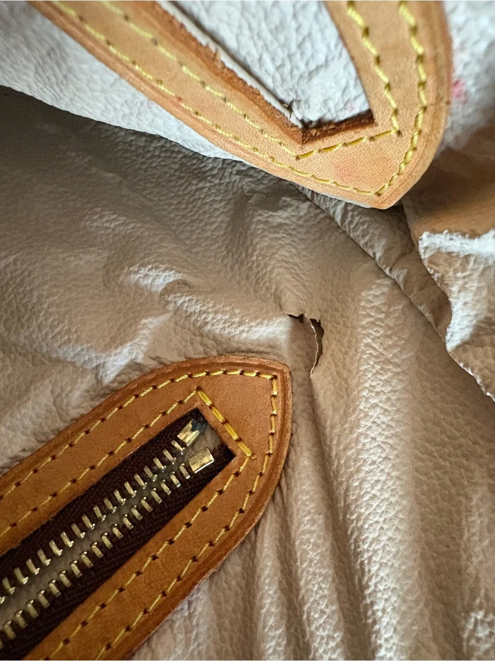 Louis Vuitton Monogram Canvas Tote with Vachetta Trim and Pouch